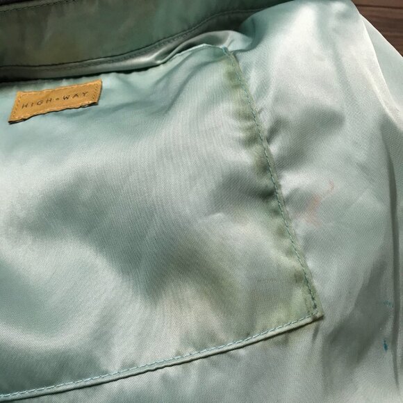 Highway Satchel Purse Tote Bag Large Approximately 18" by 14" Nylon Gray, Red - Picture 5 of 12